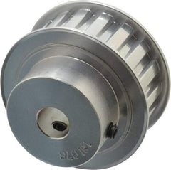 Power Drive - 18 Tooth, 1/2" Inside x 2.119" Outside Diam, Hub & Flange Timing Belt Pulley - 3/4" Belt Width, 2.149" Pitch Diam, 1" Face Width, Aluminum - All Tool & Supply