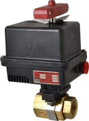 Gemini Valve - 1" Pipe, 720 psi WOG Rating Brass Electric Actuated Ball Valve - Reinforced PTFE Seal, Standard Port, Threaded (NPT) End Connection - All Tool & Supply