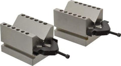 SPI - 2-1/4" Max Capacity, 90° Angle, Hardened Steel V-Block - 4" Long x 3" Wide x 3" High, Sold as Matched Pair - All Tool & Supply