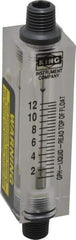 King - 1/4" FNPT Port Block Style, Inline Flowmeter - 100 Max psi, 12 GPH, Acrylic - All Tool & Supply