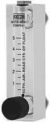 King - 1/2" F Port Block Style, Panel Mount Flowmeter - 125 Max psi, 42 SCFM, Acrylic - All Tool & Supply