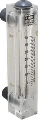 King - 1/2" M Port Block Style Panel Mount Flowmeter - 100 Max psi, 5 GPM, Acrylic - All Tool & Supply