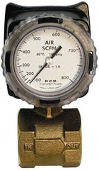 Made in USA - 2" NPT Port RCM Industries Flo-Gage Flowmeter - 180 Max psi, Bronze - All Tool & Supply