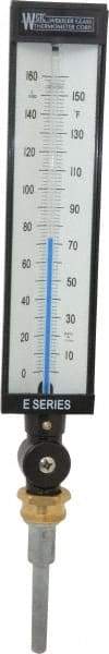 WGTC - 160°F, Industrial Thermometer without Thermowell - 3-1/2 Inch Stem Length, 1-1/4 to 18 Inch Thread - All Tool & Supply