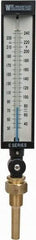 WGTC - 30 to 240°F, Industrial Thermometer with Standard Thermowell - 3-1/2 Inch Stem Length, 1-1/4 to 18 Inch Thread - All Tool & Supply