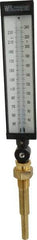 WGTC - 30 to 240°F, Industrial Thermometer with Standard Thermowell - 6 Inch Stem Length, 1-1/4 to 18 Inch Thread - All Tool & Supply