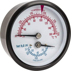 ENFM - 2-1/2" Dial, 1/4 Thread, Pressure Gauge - Center Back Connection Mount - All Tool & Supply