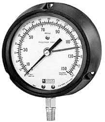 Value Collection - 4-1/2" Dial, 1/4 Thread, 0-30 & 0-70 Scale Range, Pressure Gauge - Lower Connection Mount, Accurate to 1% of Scale - All Tool & Supply