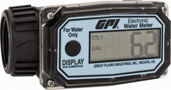 GPI - Economy Flowmeter - 300 Max psi, 3 to 30 GPM, Nylon - All Tool & Supply