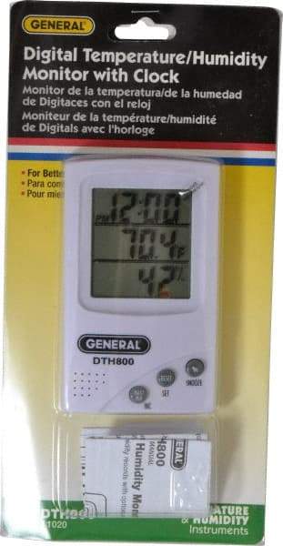 General - 5 to 122°F, 30 to 90% Humidity Range, Thermo-Hygrometer - All Tool & Supply