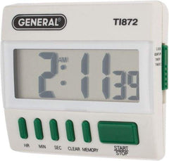 General - Big Digit Count Up and Down Timer - White - All Tool & Supply