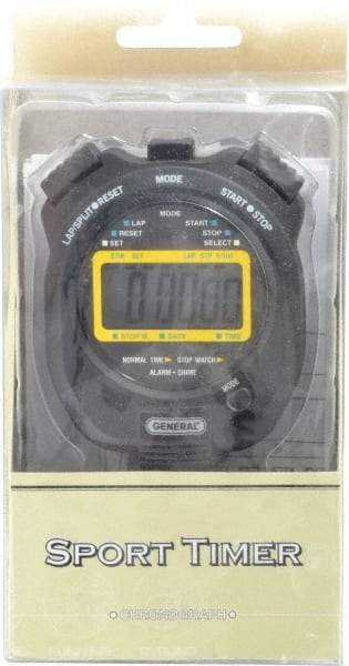 General - Small Display Stop Watch - Black - All Tool & Supply