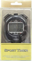 General - Large Display with 16 Memory Stop Watch - Black - All Tool & Supply