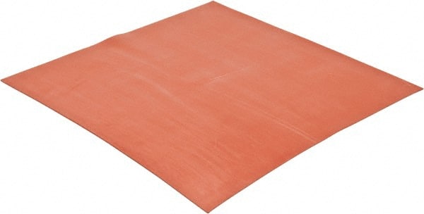 Made in USA - 12" x 12" x 3/16" Orange-Red Silicone Sheet - All Tool & Supply