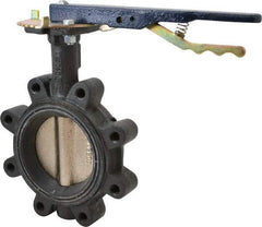 NIBCO - 4" Pipe, Lug Butterfly Valve - Lever Handle, Ductile Iron Body, Buna-N Seat, 250 WOG, Ductile Iron Disc, Stainless Steel Stem - All Tool & Supply