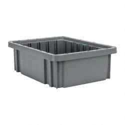 Quantum Storage - 50 Lb Load Capacity Gray Polypropylene Dividable Container - Stacking, 10.9" Long x 8.3" Wide x 3-1/2" High - All Tool & Supply