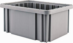 Quantum Storage - 50 Lb Load Capacity Gray Polypropylene Dividable Container - Stacking, 10.9" Long x 8.3" Wide x 5" High - All Tool & Supply