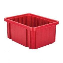 Quantum Storage - 50 Lb Load Capacity Red Polypropylene Dividable Container - Stacking, 10.9" Long x 8.3" Wide x 5" High - All Tool & Supply