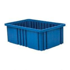 Quantum Storage - 75 Lb Load Capacity Blue Polypropylene Dividable Container - Stacking, 16-1/2" Long x 10.9" Wide x 6" High - All Tool & Supply