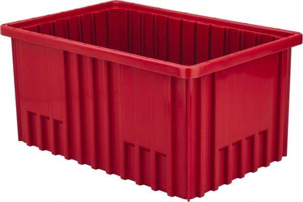 Quantum Storage - 75 Lb Load Capacity Red Polypropylene Dividable Container - Stacking, 16-1/2" Long x 10.9" Wide x 8" High - All Tool & Supply