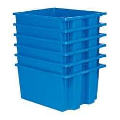 Quantum Storage - 75 Lb Load Capacity Blue Polyethylene Tote Container - Stacking, Nesting, 19-1/2" Long x 15-1/2" Wide x 10" High - All Tool & Supply