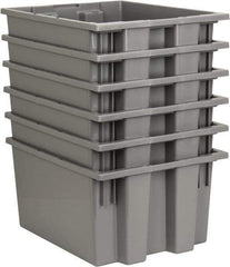 Quantum Storage - 75 Lb Load Capacity Gray Polyethylene Tote Container - Stacking, Nesting, 19-1/2" Long x 15-1/2" Wide x 10" High - All Tool & Supply