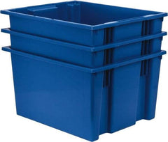 Quantum Storage - 100 Lb Load Capacity Blue Polyethylene Tote Container - Stacking, Nesting, 23-1/2" Long x 19-1/2" Wide x 13" High - All Tool & Supply