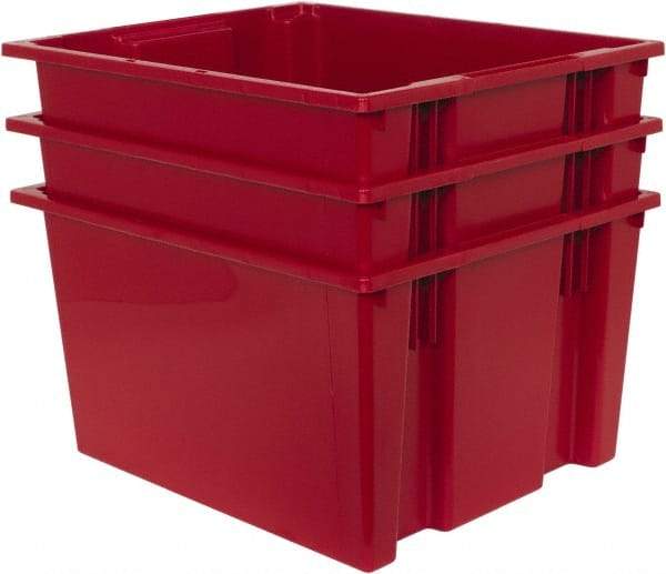 Quantum Storage - 100 Lb Load Capacity Red Polyethylene Tote Container - Stacking, Nesting, 23-1/2" Long x 19-1/2" Wide x 13" High - All Tool & Supply