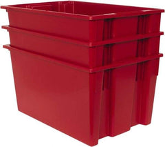 Quantum Storage - 100 Lb Load Capacity Red Polyethylene Tote Container - Stacking, Nesting, 29-1/2" Long x 19-1/2" Wide x 15" High - All Tool & Supply