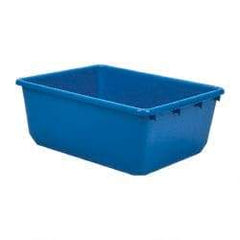 Quantum Storage - 100 Lb Load Capacity Blue Polypropylene Tote Container - Nesting, 24-1/2" Long x 19" Wide x 9-1/2" High - All Tool & Supply