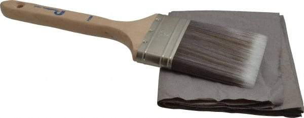 Premier Paint Roller - 3" Flat Synthetic Sash Brush - 3-1/4" Bristle Length, 9" Wood Handle - All Tool & Supply