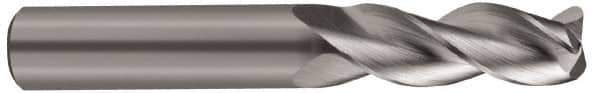 SGS - 1/2", 3 Flute, Single End, Solid Carbide, 0.03" Corner Radius End Mill - 3-1/4" OAL, 38° Helix, Right Hand Flute, 1-1/4" LOC, Right Hand Cut - All Tool & Supply