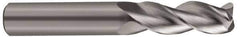 SGS - 1/2", 3 Flute, Single End, Solid Carbide, 0.03" Corner Radius End Mill - 3-1/4" OAL, 38° Helix, Right Hand Flute, 1-1/4" LOC, Right Hand Cut - All Tool & Supply