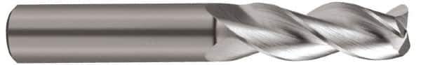 SGS - 5/8", 3 Flute, Single End, Solid Carbide, 0.03" Corner Radius End Mill - 3-3/4" OAL, 38° Helix, Right Hand Flute, 1-5/8" LOC, Right Hand Cut - All Tool & Supply