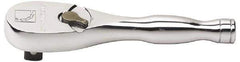 GearWrench - 3/8" Drive Pear Head Ratchet - Chrome Finish, 6-3/4" OAL, 60 Gear Teeth, Full Polished Handle, Flat Sealed Head - All Tool & Supply