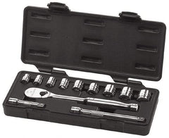 GearWrench - 12 Piece 3/8" Drive Socket Set - 6 Points, 3/8" to 7/8" Range, Inch Measurement Standard - All Tool & Supply