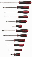 GearWrench - 12 Piece Phillips & Slotted Screwdriver Set - Bit Sizes: Philips #0 to #3, Tip Thickness: 1/4, 3/16, 5/16 & 3/8 - All Tool & Supply