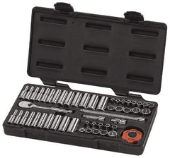 GearWrench - 51 Piece 1/4" Drive Deep Well Socket Set - 12 Points, 3/16" to 9/16" (4mm to 15mm) Range, Inch/Metric Measurement Standard - All Tool & Supply