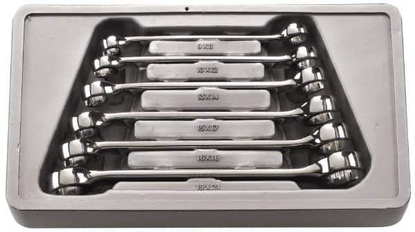 GearWrench - 6 Piece, 9mm x 11mm to 19mm x 21mm, 6 Point Flare Nut Wrench Set - Metric Measurement Standard, Full Polish Finish, Comes in Molded Tray - All Tool & Supply