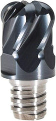 Iscar - MM ETR Grade IC908 Carbide End Milling Tip Insert - TiAlN Finish, 6 Flutes, 5/8" Cutting Diam, 0.35" Depth of Cut, 0.807" Extension, 0.2" Cnr Rad, 30° Helix - All Tool & Supply