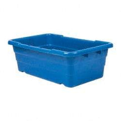 Quantum Storage - 100 Lb Load Capacity Blue Polypropylene Cross-Stack Container - Stacking, 25.1" Long x 16" Wide x 8-1/2" High - All Tool & Supply