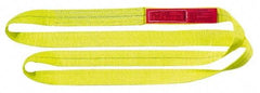 Lift-All - 4' Long x 6" Wide, 16,300 Lb Vertical Capacity, 1 Ply, Polyester Web Sling - 13,000 Lb Choker Capacity, Yellow - All Tool & Supply