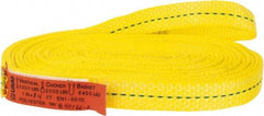 Lift-All - 14' Long x 1" Wide, 3,200 Lb Vertical Capacity, 1 Ply, Polyester Web Sling - 2,500 Lb Choker Capacity, Yellow - All Tool & Supply