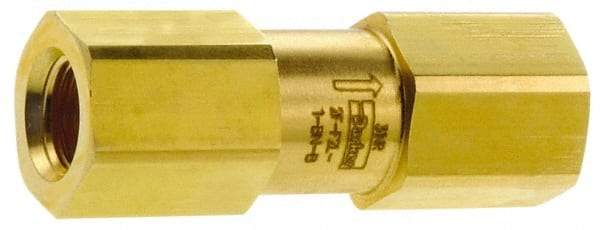 Parker - 3,000 Max psi, 3/8" Pipe, FNPT x FNPT End Connections, Brass Instrumentation Filter - Micro Rating 1, Viton Seal - All Tool & Supply