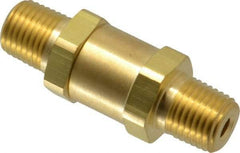 Parker - 3,000 Max psi, 1/4" Pipe, MNPT x MNPT End Connections, Brass Instrumentation Filter - Micro Rating 1, Viton Seal - All Tool & Supply