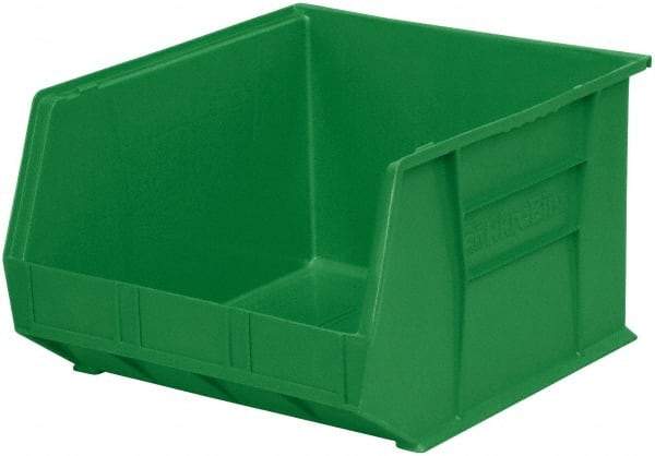 Akro-Mils - 75 Lb. Load Capacity, 18" Deep, Green Polymer Hopper Stacking Bin - 11" High x 16-1/2" Wide x 18" Long - All Tool & Supply