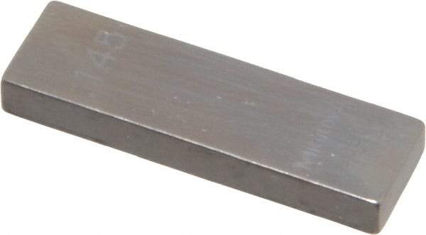 Mitutoyo - 0.145" Rectangular Steel Gage Block - Accuracy Grade 0, Includes Certificate of Inspection - All Tool & Supply