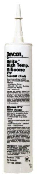 Devcon - 10.3 oz Cartridge Red RTV Silicone Joint Sealant - 500°F Max Operating Temp - All Tool & Supply