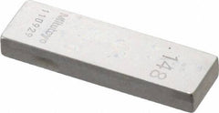 Mitutoyo - 0.148" Rectangular Steel Gage Block - Accuracy Grade 0, Includes Certificate of Inspection - All Tool & Supply