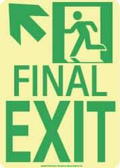 NMC - Final Exit, Polyester Exit Sign - 8" Wide x 11" High, Glow-in-the-Dark - All Tool & Supply